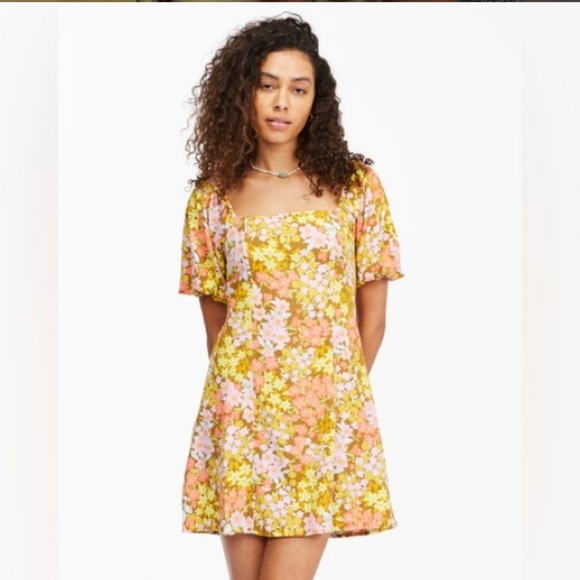 Billabong Paradise Mini Dress Size M - Picture 2 of 7